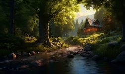 lonely-wooden-house-in-the-riverside-forest-ai-generative-free-photo.jpg