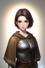 medieval, female, brown hair, short hair, brown eyes, builder, artgerm, transparent background...png