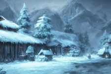 00034-23978492786-Icy village near big mountains and snowy pine trees, Artstation, hq.png