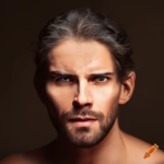 craiyon_235101_A_middle_aged_man__dark_and_long_hair__stubble_is_visible__brown_eyes_giving_of...png