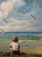 Sea Dreams 1980 41x34 by Adolf Sehring - For Sale on Art Brokerage.jpg