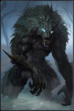 Midnight(Advanced werewolf form) in 2022 _ Werewolf art, Dark fantasy art, Werewolf.jpg